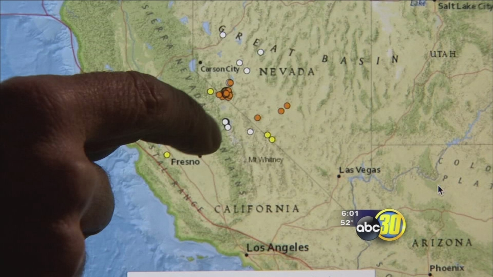 Overnight earthquakes in Nevada shake the Valley ABC30 Fresno