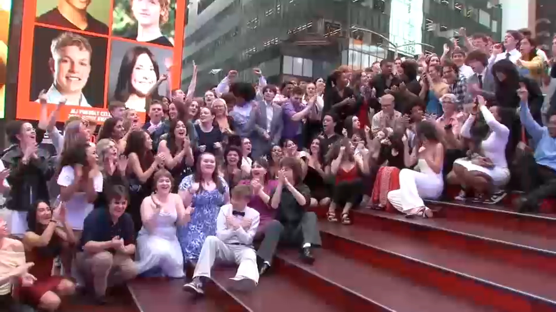 Jimmy Award nominees see their faces on Times Square billboard