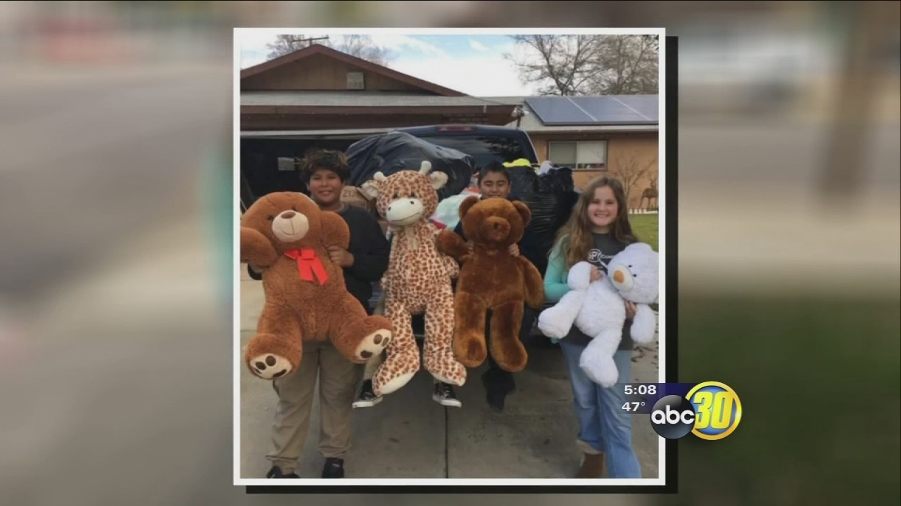 Visalia students collect hundreds of stuffed animals for victims of child abuse