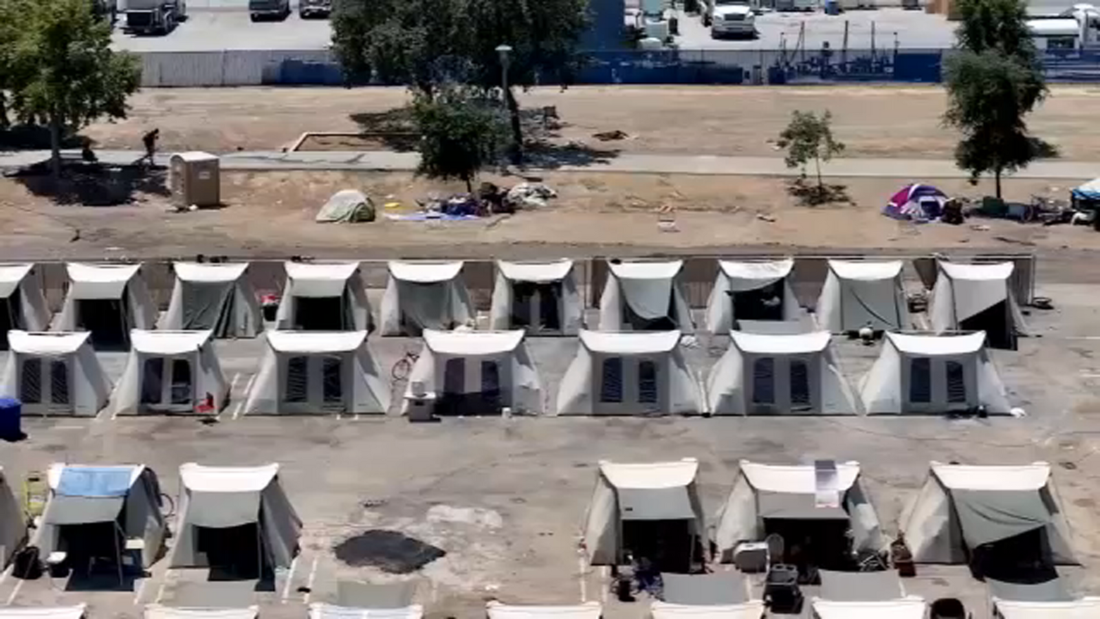 Los Banos sets up tent city as transition to permanent housing