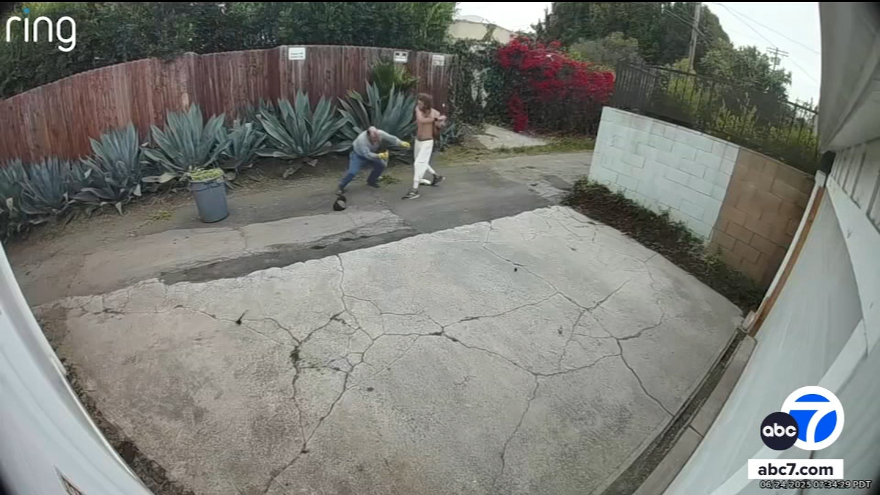 Gardener brutally attacked outside Brentwood home, video shows
