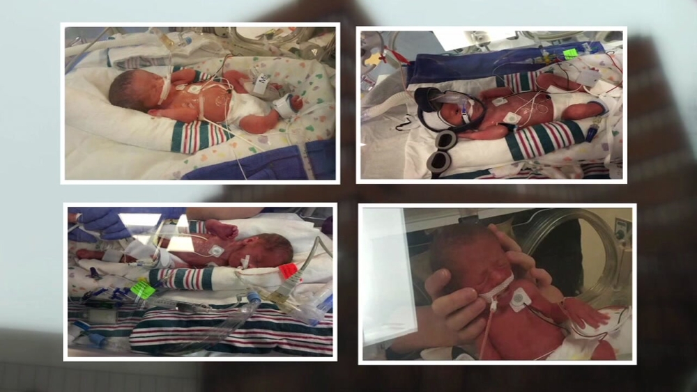 Woman gives birth to quadruplets while battling cancer