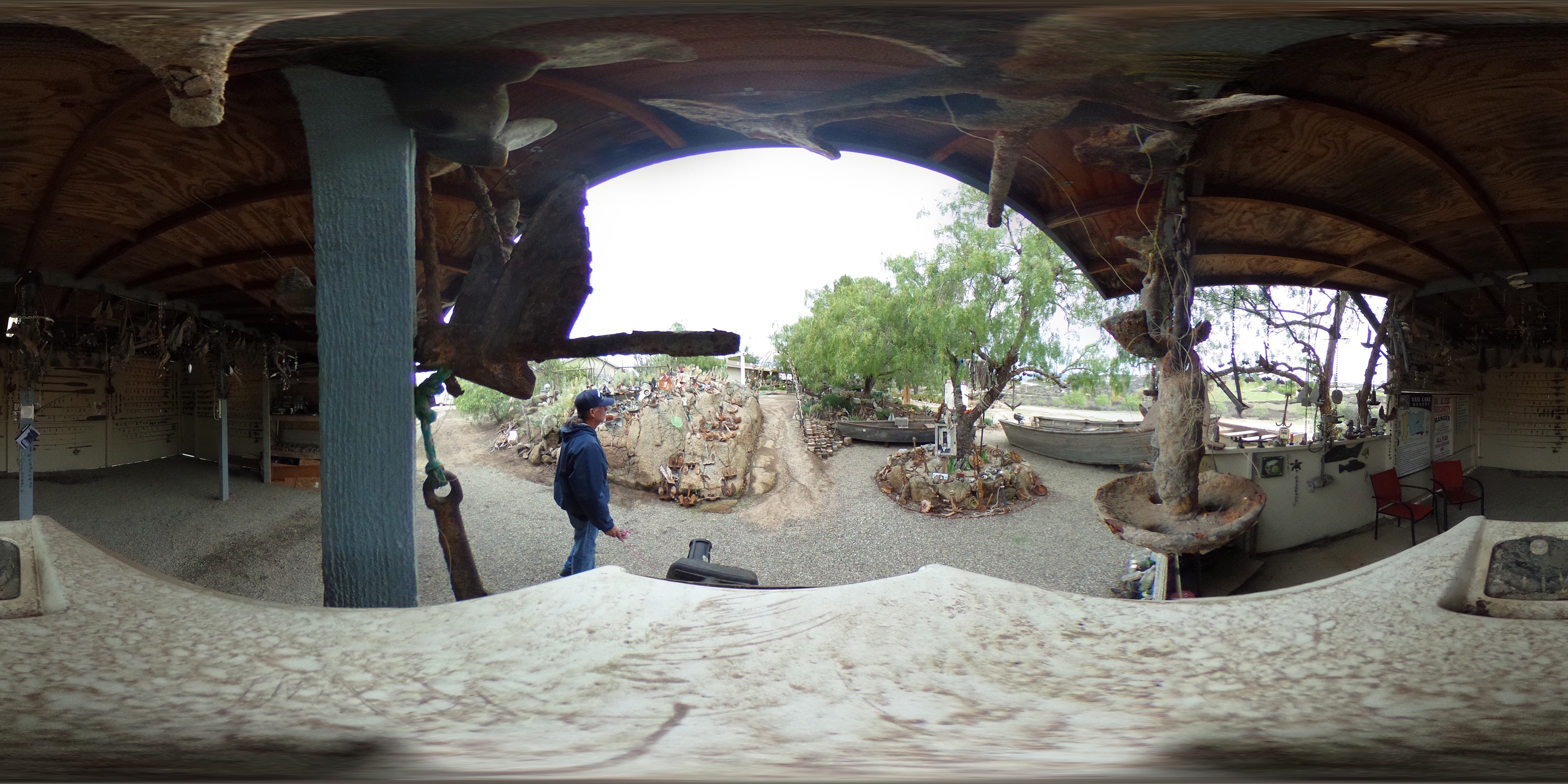 The Vail Museum in David Wurst's backyard displays artifacts he has found from the receding waters of Vail Lake.