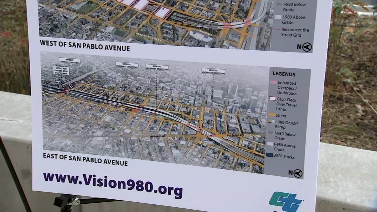 Caltrans studies Oakland's I-980 and possibilities for its future: Here are the options