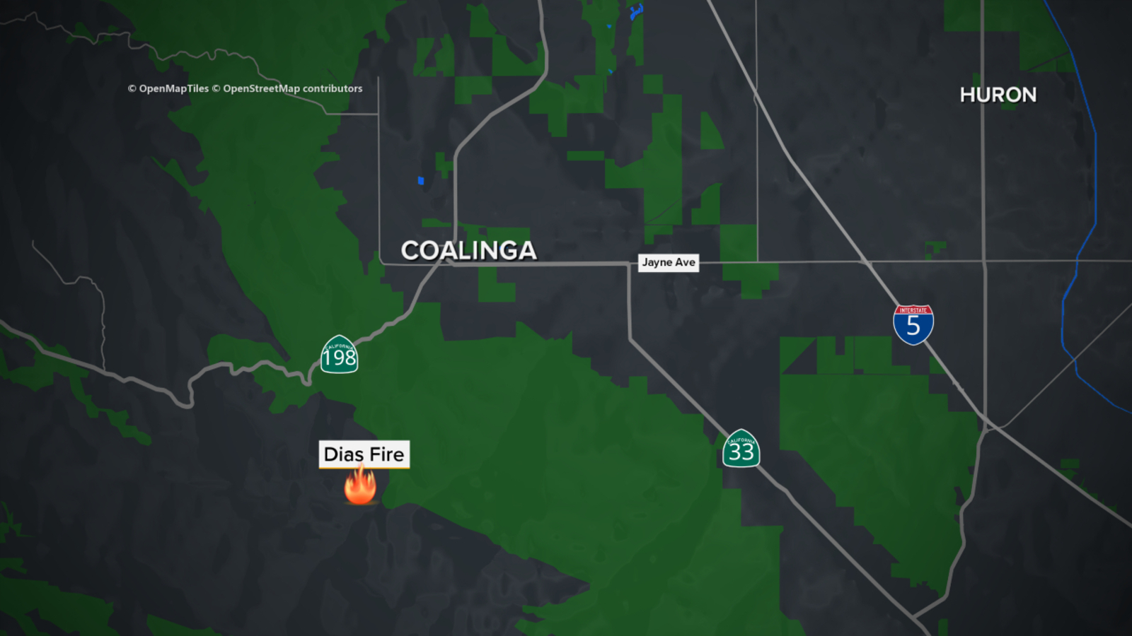Crews continue to extinguish the Dias Fire near Coalinga - ABC30 Fresno