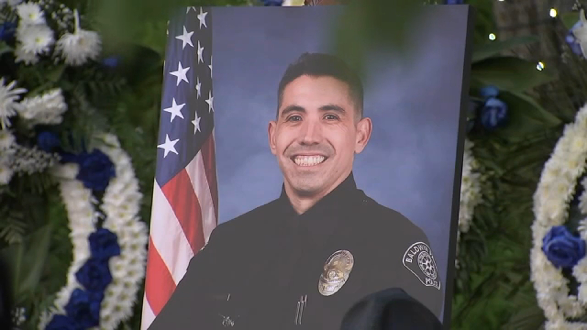 Community gathers for funeral for slain Baldwin Park police officer