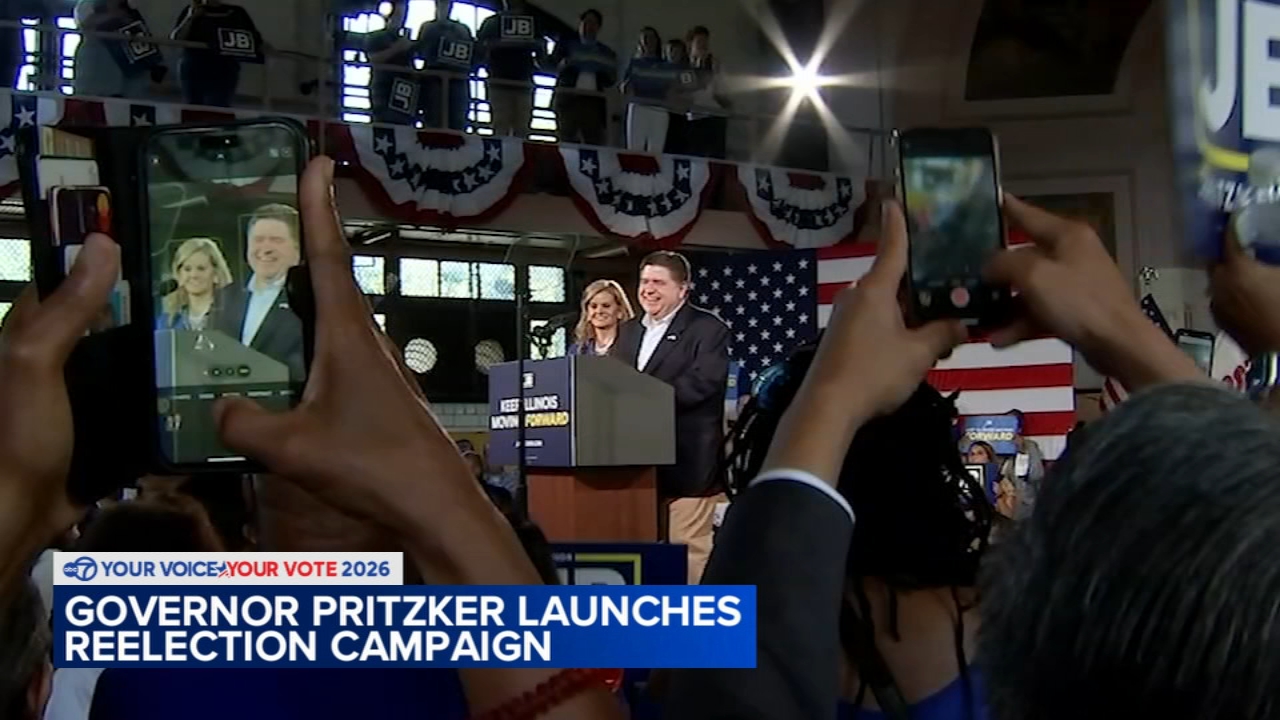 Pritzker dodges pres. run questions in gubernatorial reelection campaign announcement