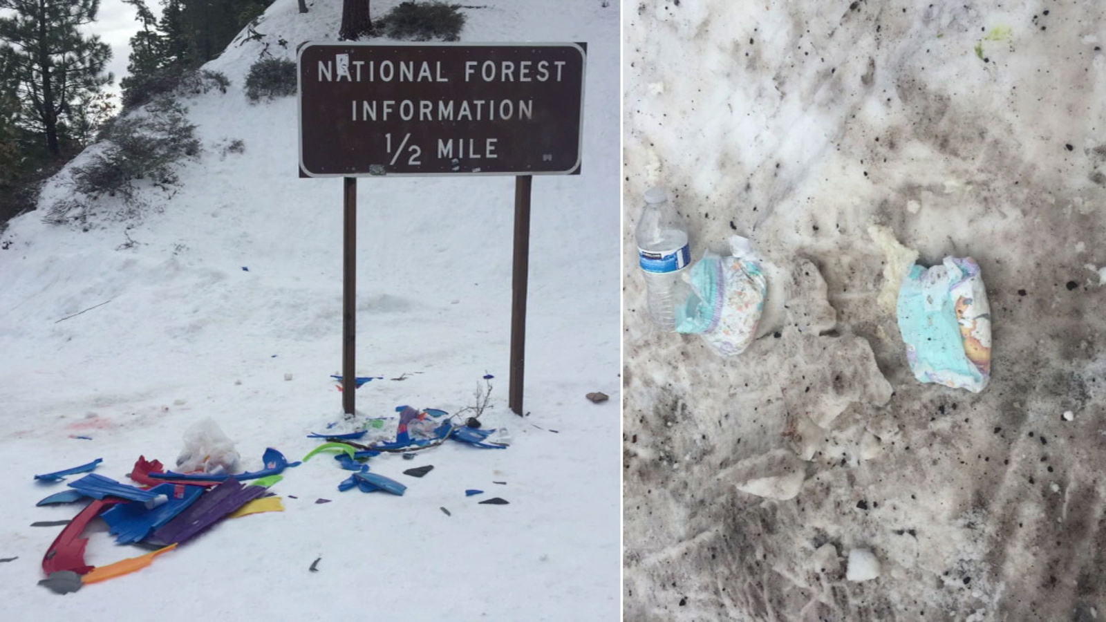 Wrightwood residents say people trash community during visits to snow