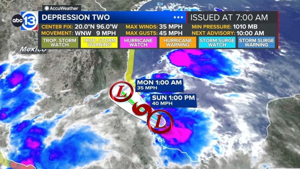 Potential Storm Two forms in the Bay of Campeche