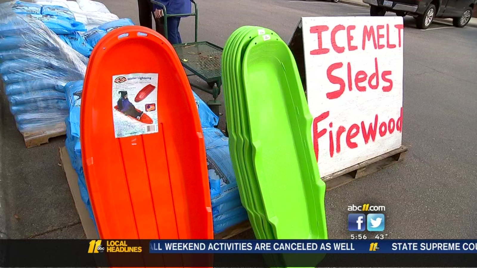 Sleds a hot commodity as snow talk heats up ABC11 RaleighDurham