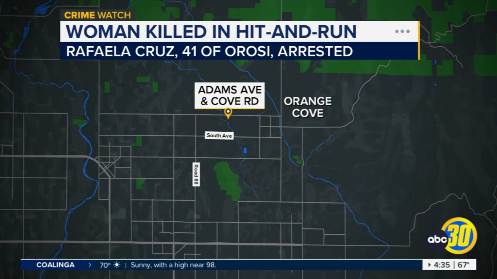 Woman arrested in connection to deadly hit-and-run in Fresno County