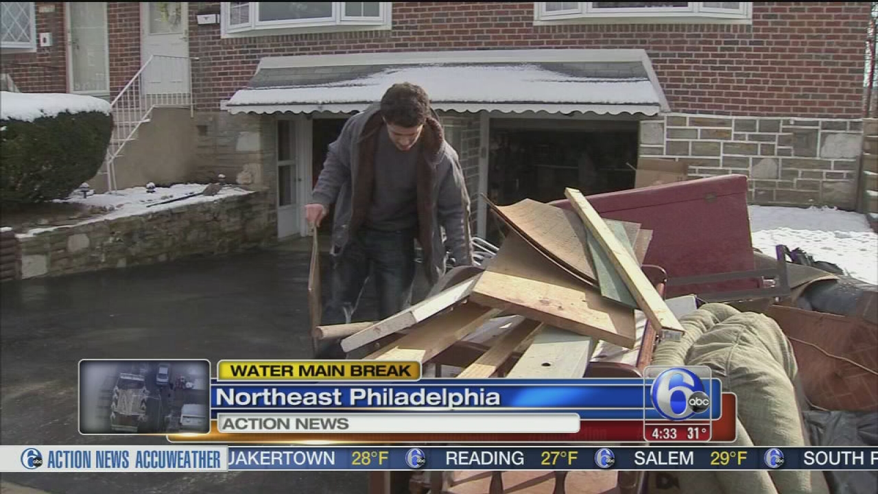 Cleanup continues after NE Philly water main break