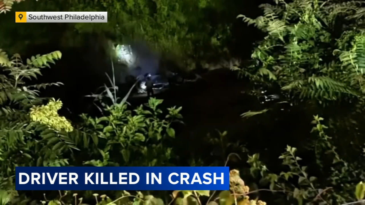 Driver killed after car rolls down embankment in Southwest Philadelphia ...