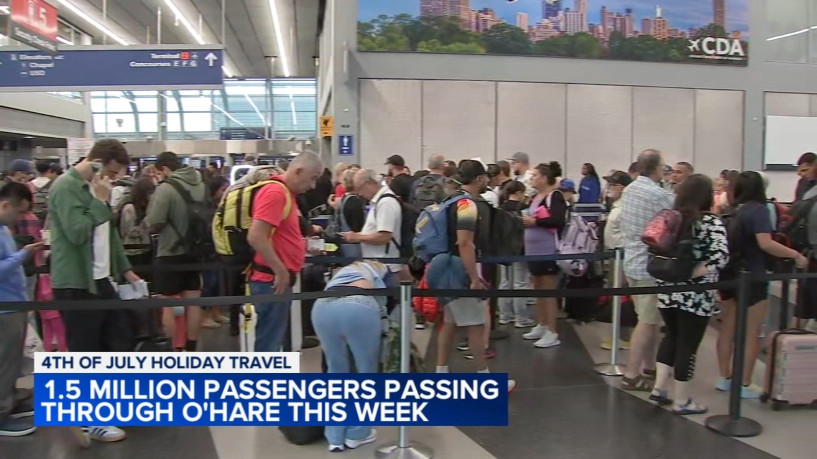 4th of July travelers packing Chicago airports, roads Wednesday