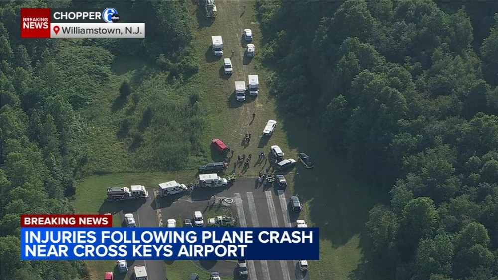 At least 5 injured after small plane crash in Gloucester County, NJ