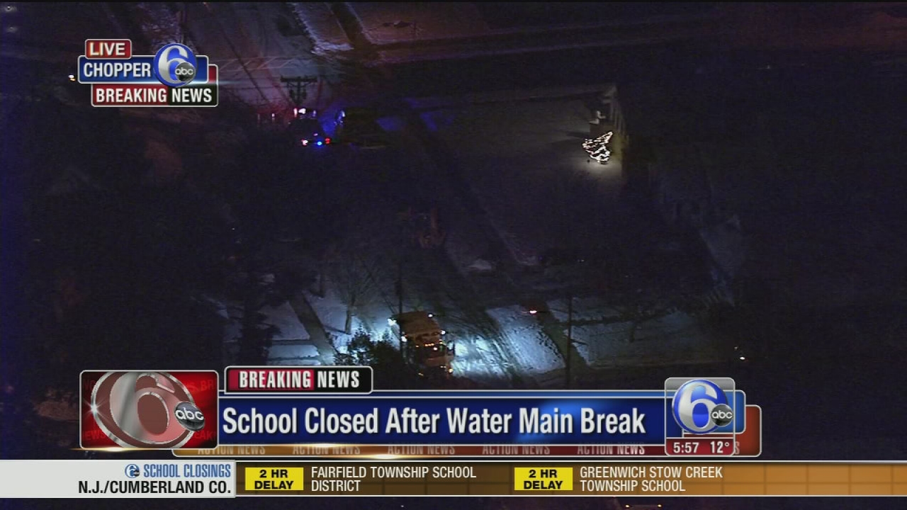 Water main break closes South Jersey school