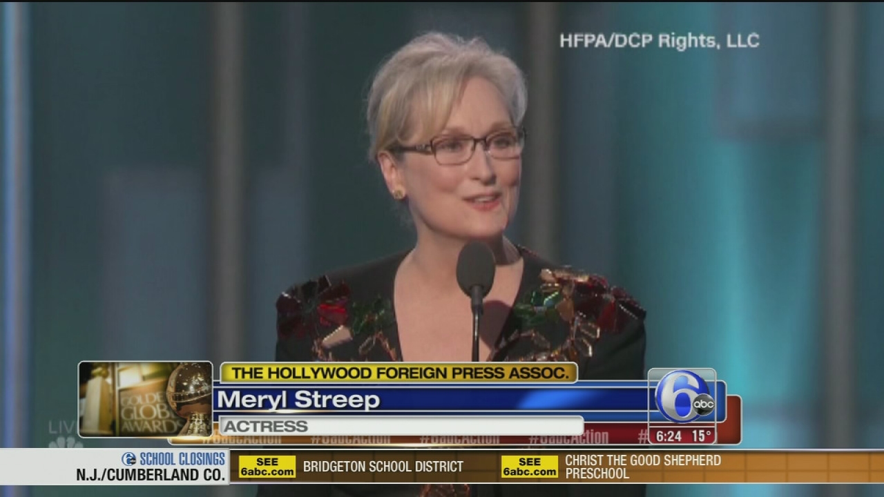 Streep calls out Trump at Golden Globes