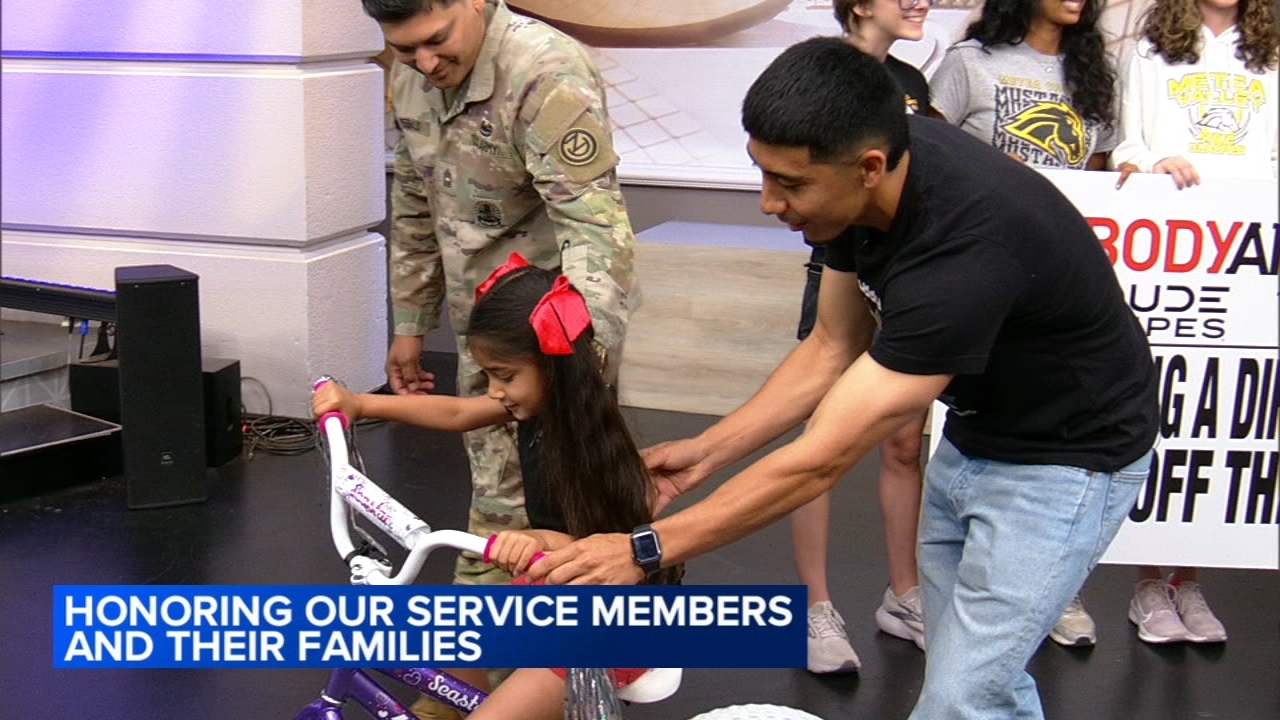 Army master sergeant's daughter gets new bike