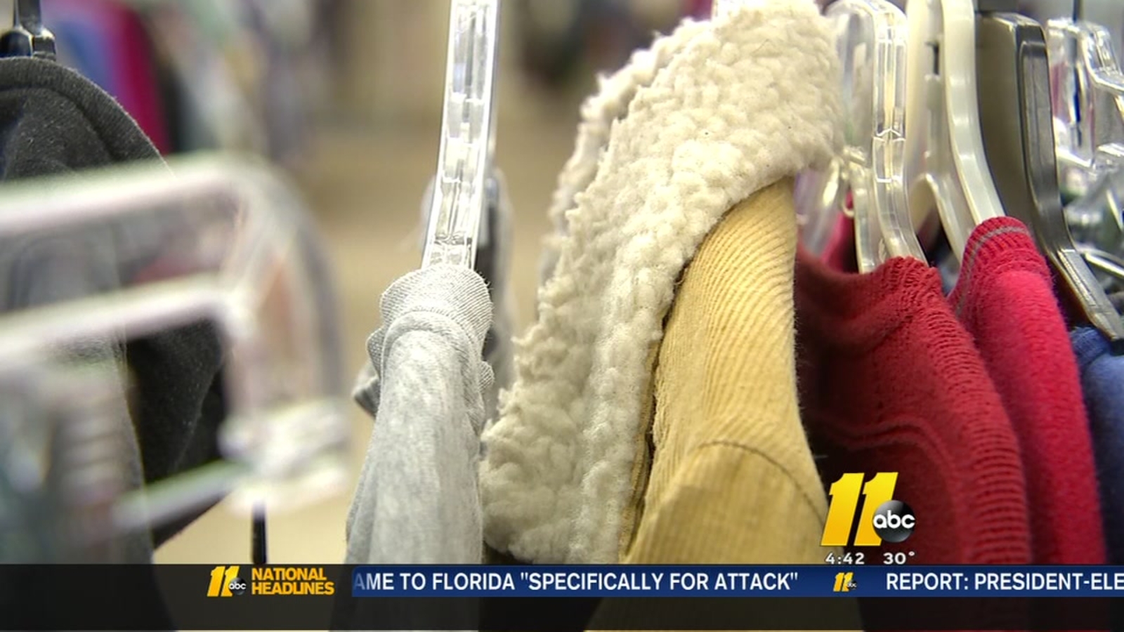 Durham Rescue Mission Thrift Store giving free warm clothing to those