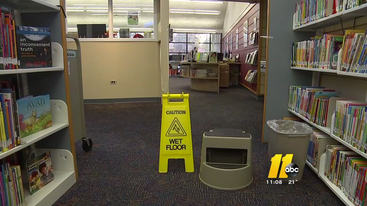 Burst pipes affect Fayetteville library
