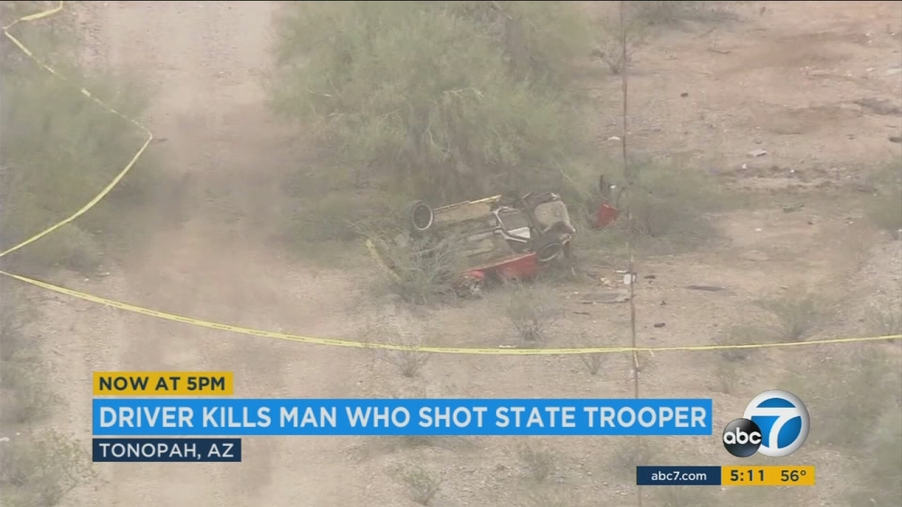 AZ trooper shot in ambush attack; Good Samaritan kills gunman