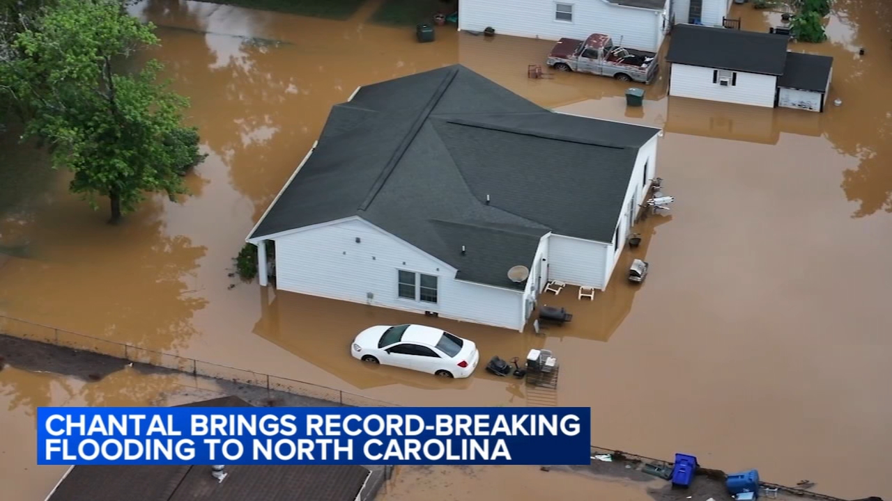 Dozens rescued from flooding as many flee homes in North Carolina