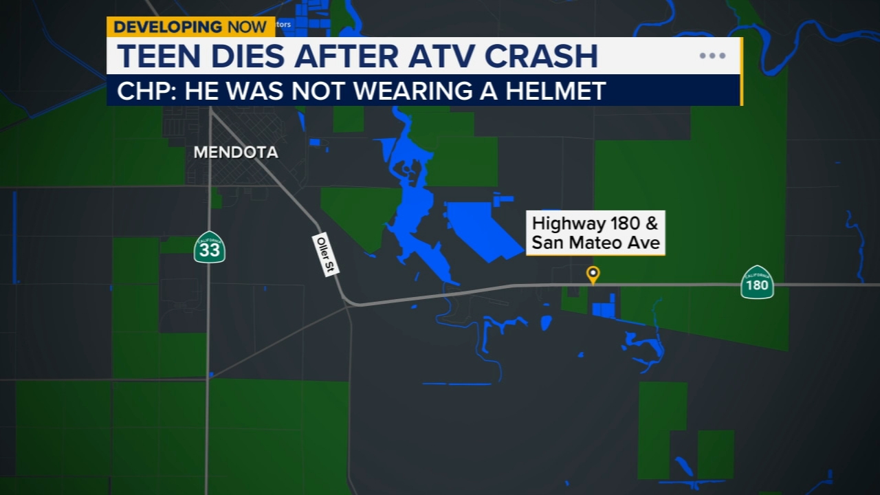 15-year-old killed in ATV crash in Fresno County, CHP says