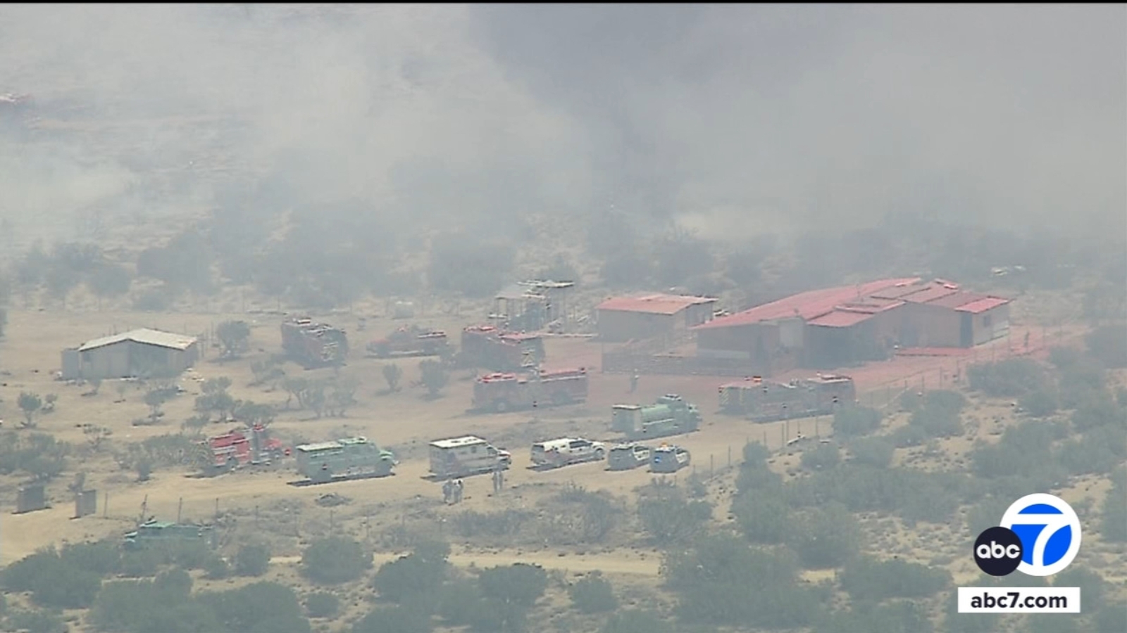 Brush fire threatening structures in Llano area of Los Angeles County ...