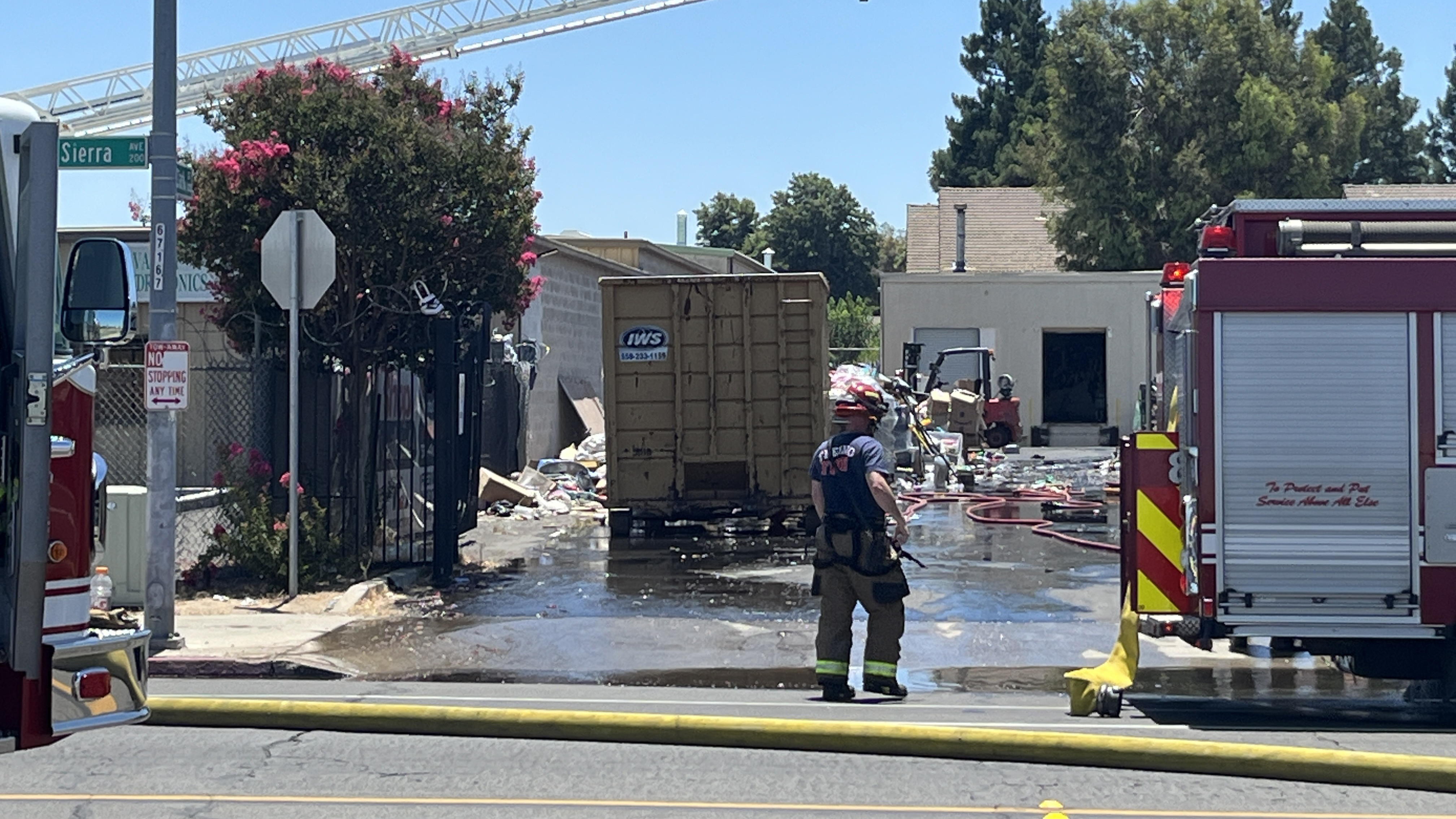 Large pile of donations catch fire at Fresno thrift store