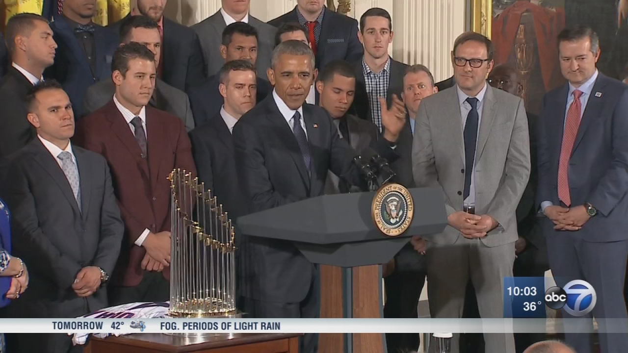 Cubs visit White House to celebrate championship