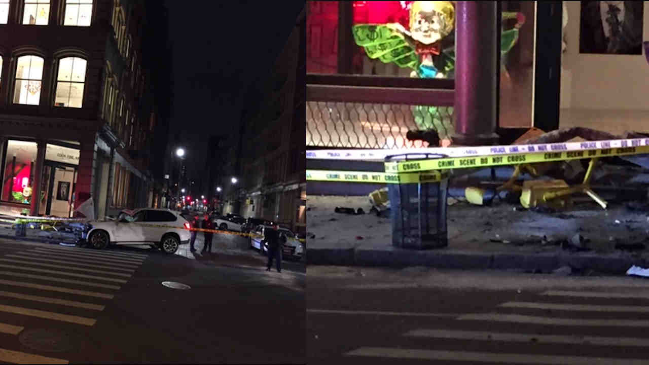 Police: Driver flees after chase, crash into SoHo art gallery