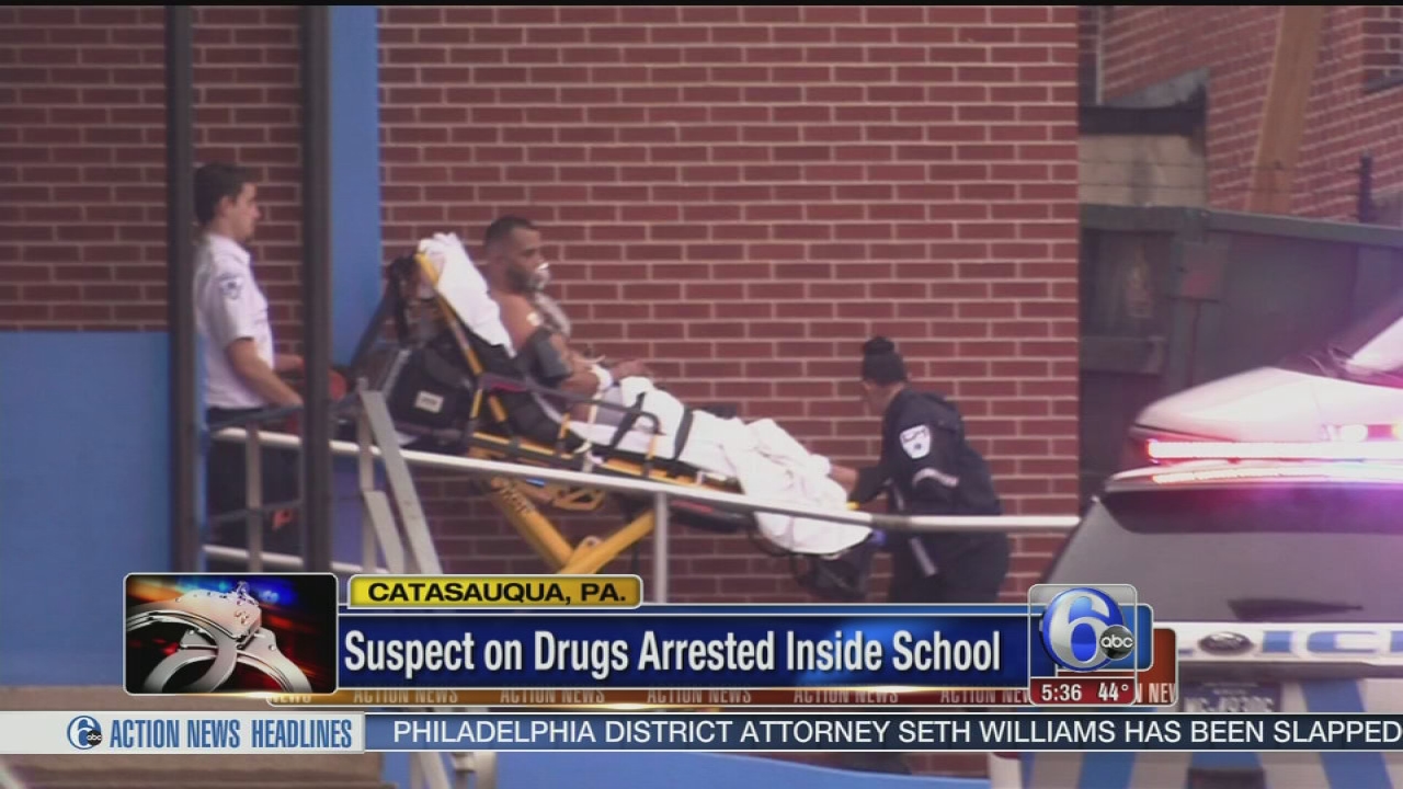 Suspect on drugs arrested inside school