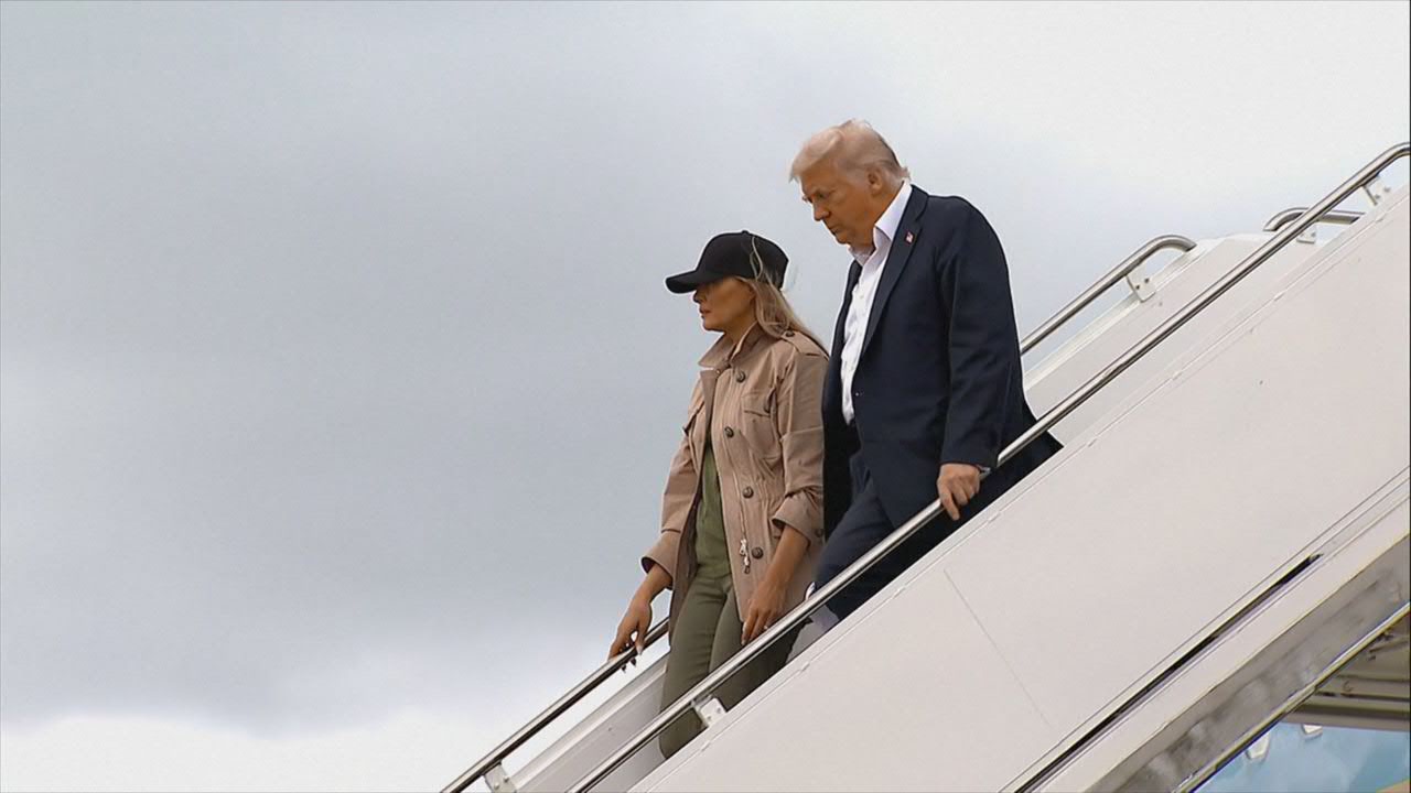 Trump dismisses question about alert systems after touring Texas flood  devastation - ABC7 Los Angeles