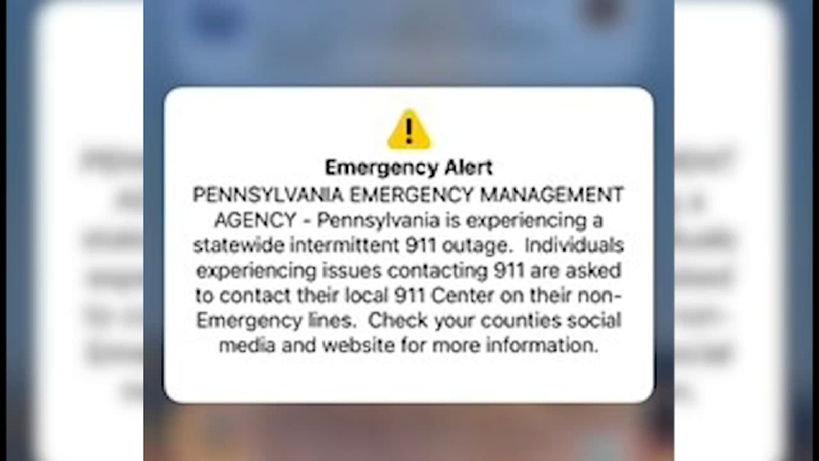 911 services restored in Pennsylvania: PEMA