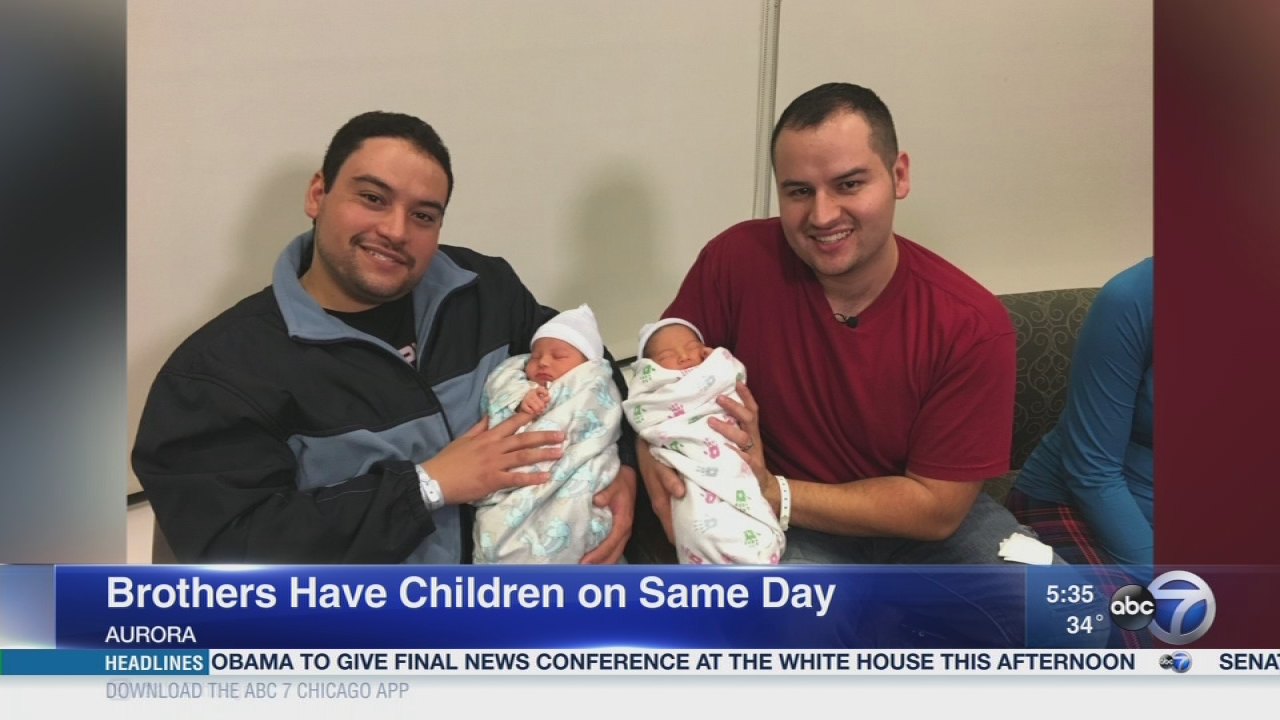 Brothers have 1st children on same day