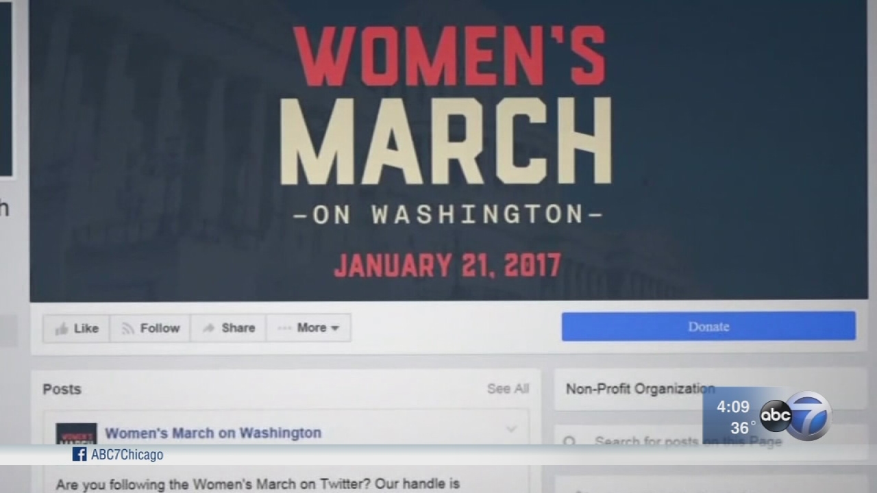 Chicago women on their way to Women's March on Washington