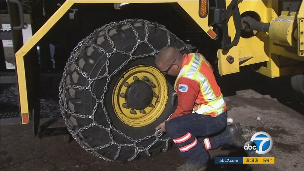 Mountain-area drivers urged to bring chains amid storms
