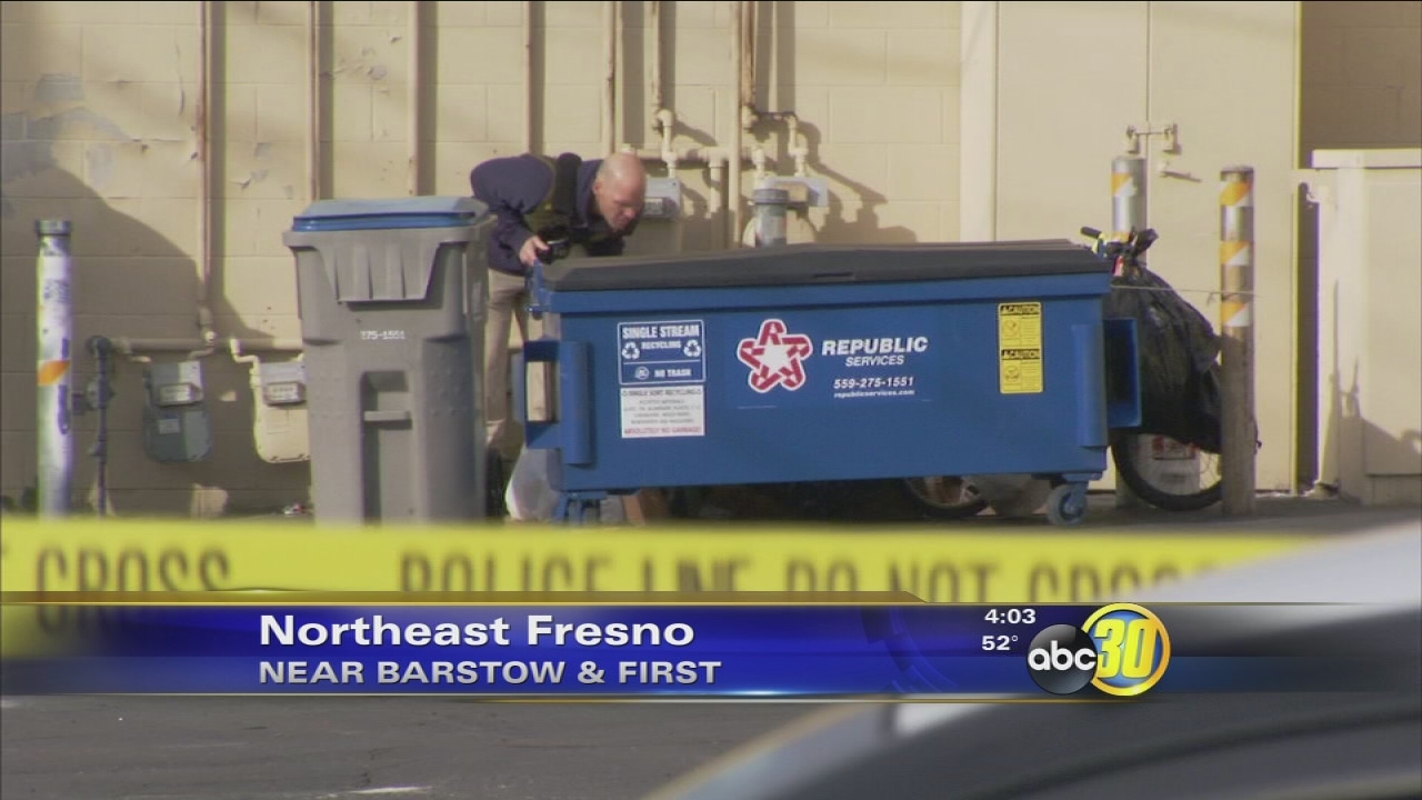 Fresno PD investigating homicide after a body was found behind a dumpster in Northeast Fresno