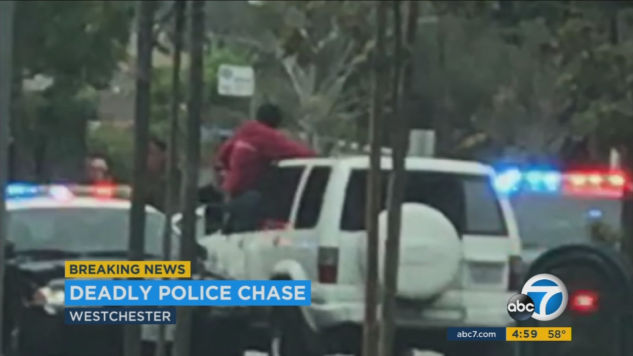 Man with hatchet killed after police chase ends near LAX