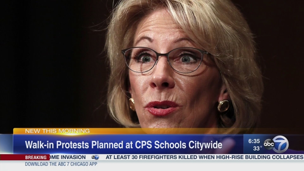 Chicago teachers to protest DeVos