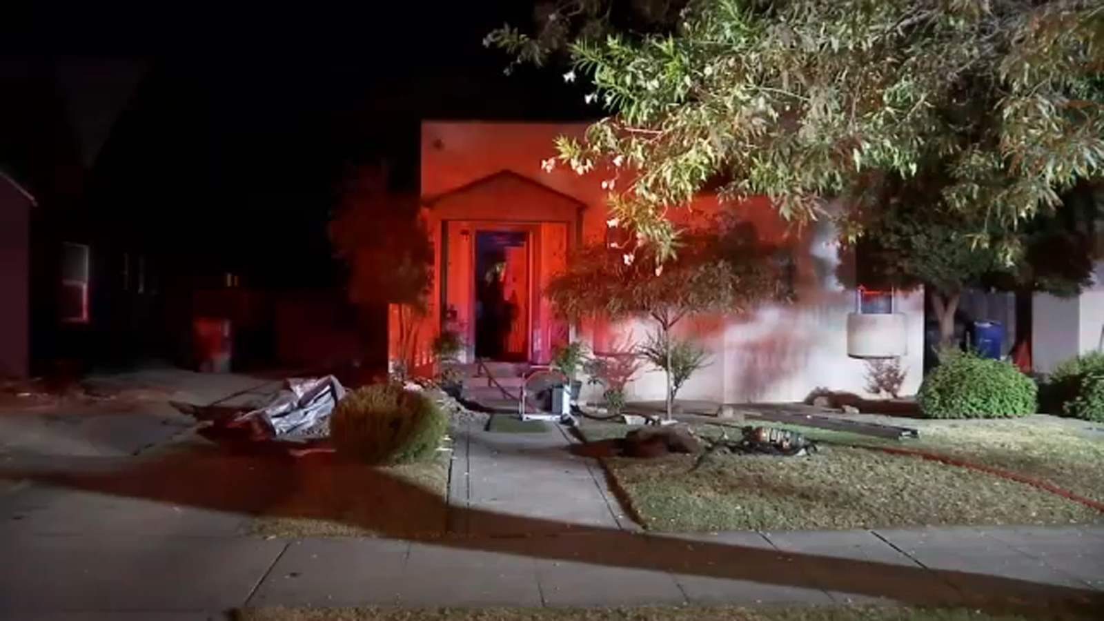 Family displaced following house fire in central Fresno