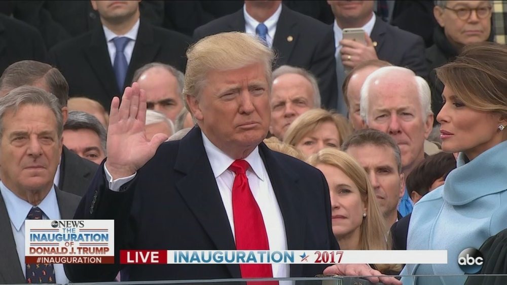 Donald Trump takes presidential oath of office