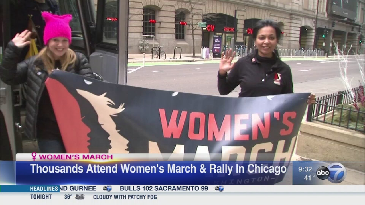 Women return to Chicago after march in D.C.