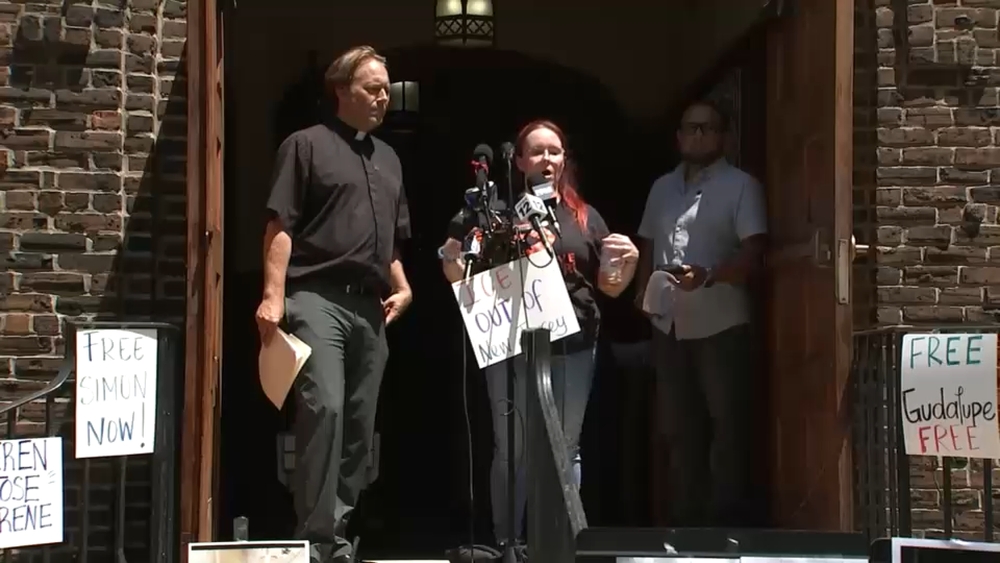 Protests in NJ today after 20 workers were arrested in ICE raid last week