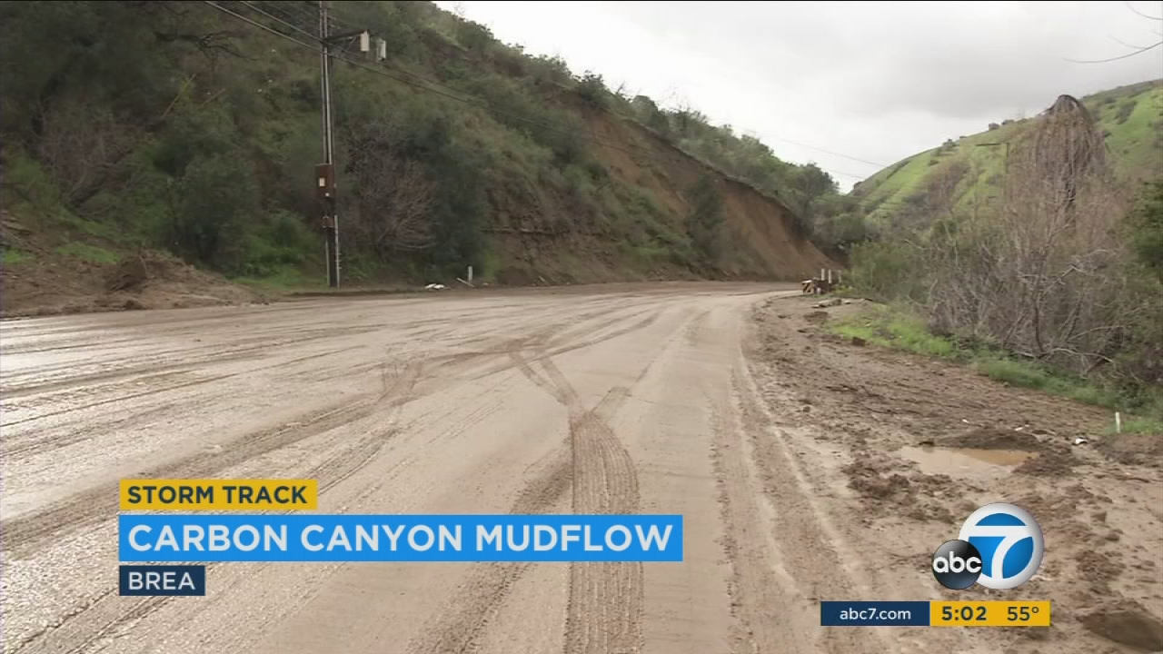 Major road in Brea closed for days due to mudslide