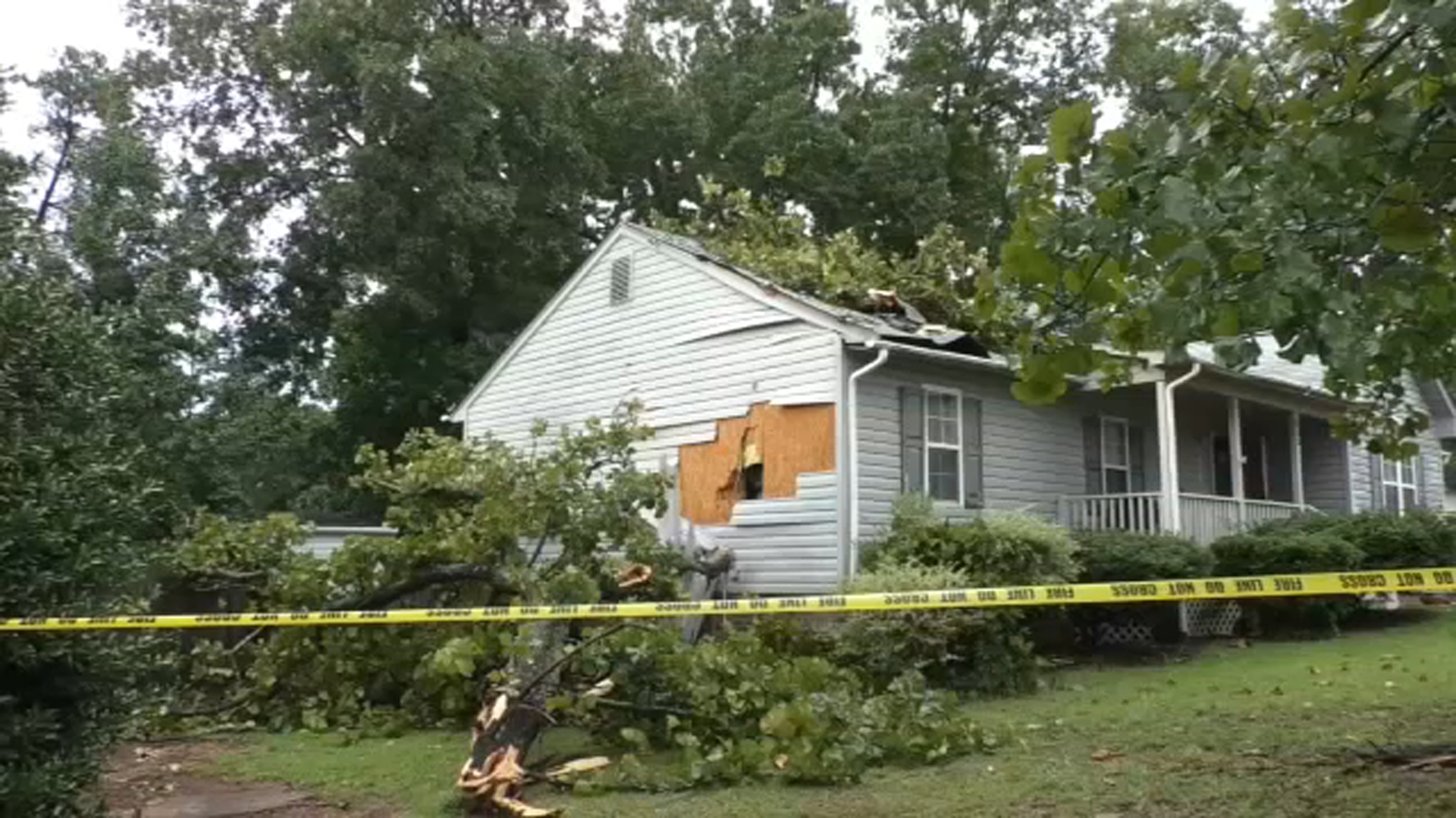Strong storms topple trees, powerlines in Durham neighborhood