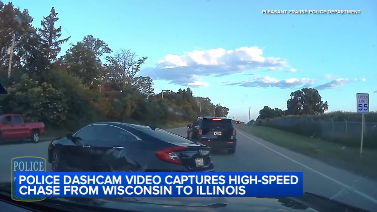 Driver crashes into police amid chase from Wisconsin to Illinois