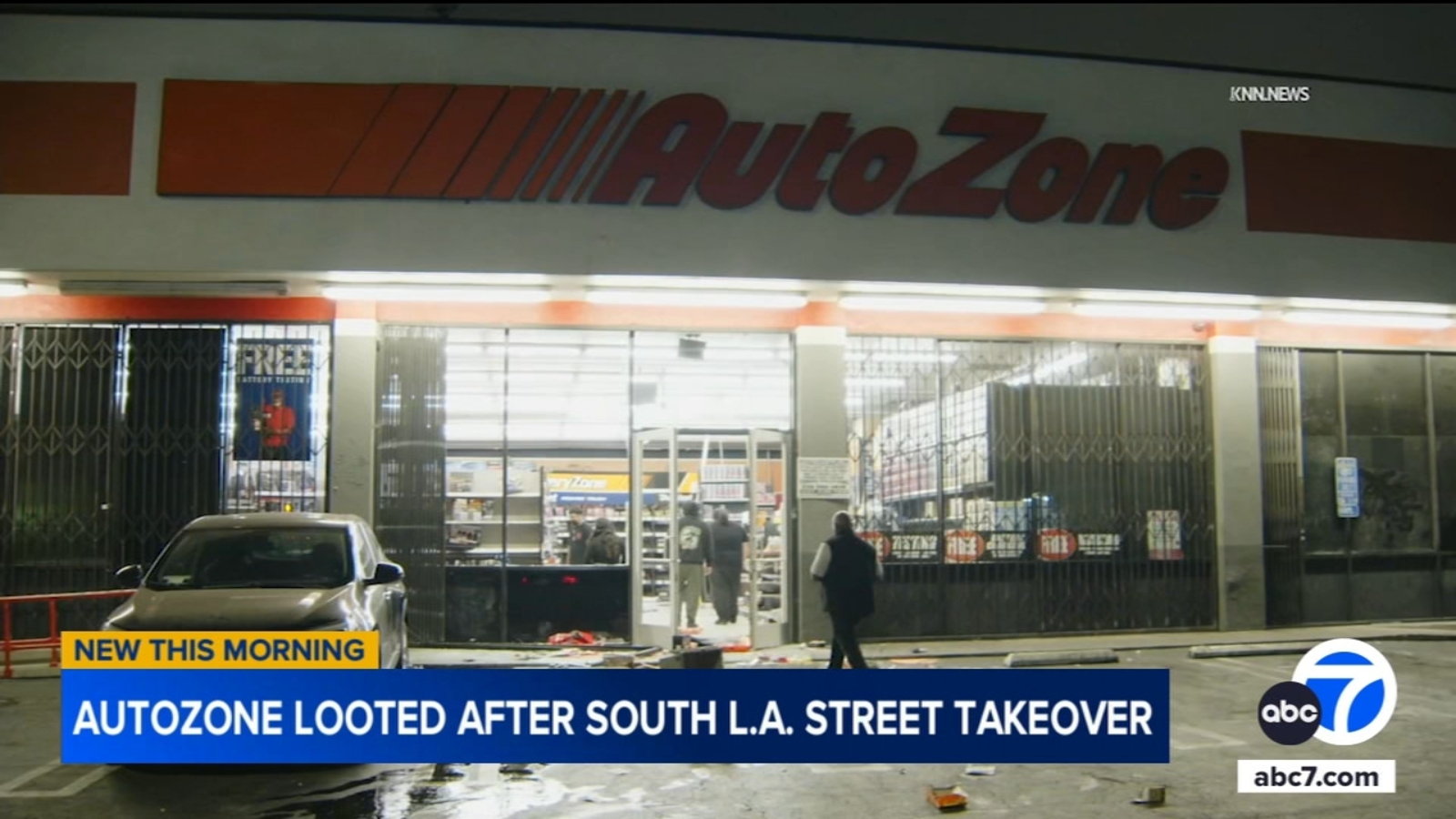 AutoZone ransacked by thieves after South LA street takeover