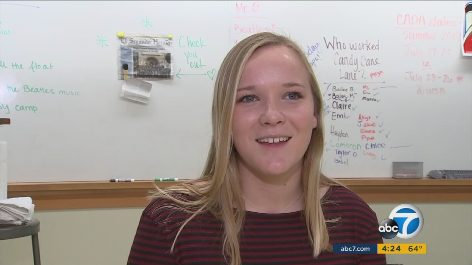 Cool Kid Sophie Long gives her free time to others - ABC7 Los Angeles