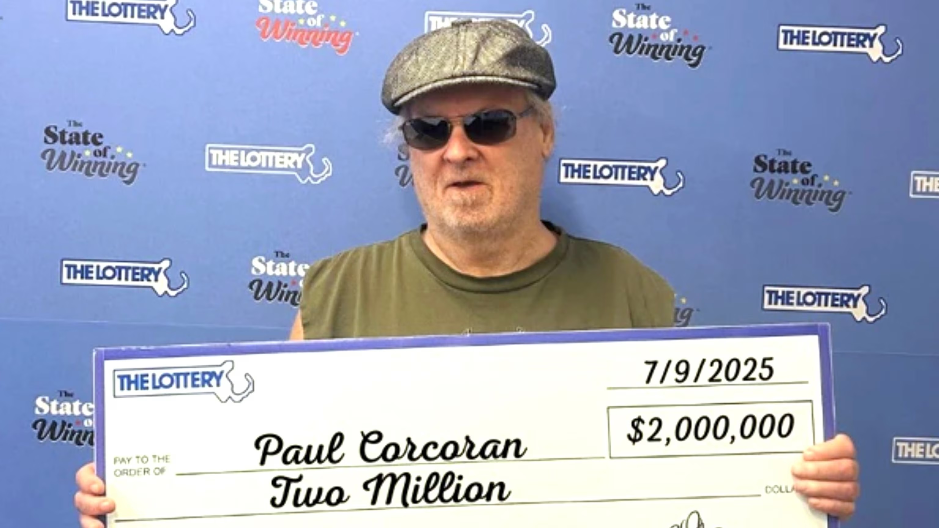 Paul Corcoran became $2 million richer after buying two $1 million-winning lottery tickets on accident, according to Powerball.
